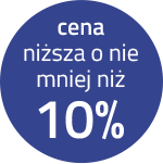 cena niższa o nie mniej niż 10%