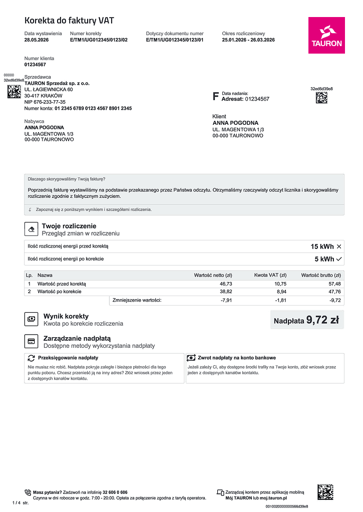 Zdjęcie faktury