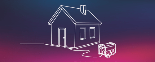 grafika ozdobna domek i agregat