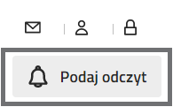 Zaznaczony kafel 'Podaj odczyt'