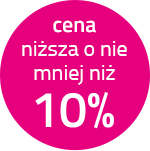 cena niższa o nie mniej niż 10%